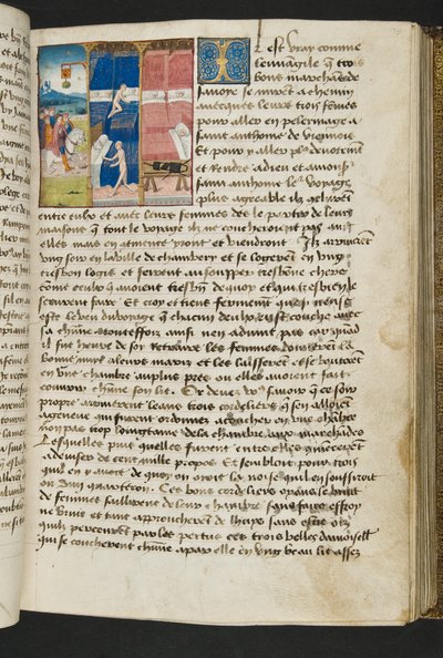 Page de Cent Nouvelles Nouvelles, c.1461-62 - French School