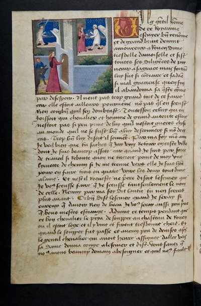 Page de Cent Nouvelles Nouvelles, c.1461-62 - French School