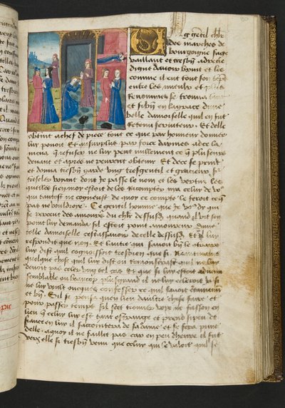 Page de Cent Nouvelles Nouvelles, c.1461-62 - French School