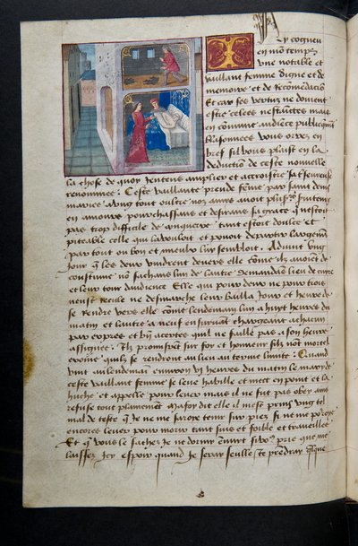 Page de Cent Nouvelles Nouvelles, c.1461-62 - French School