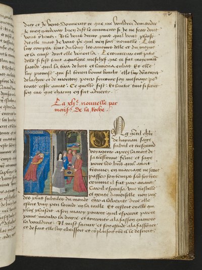 Page de Cent Nouvelles Nouvelles, c.1461-62 - French School