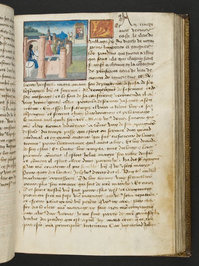Page de Cent Nouvelles Nouvelles, c.1461-62 - French School