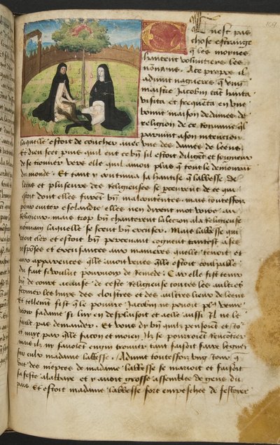 Page de Cent Nouvelles Nouvelles, c.1461-62 - French School