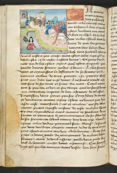 Page de Cent Nouvelles Nouvelles, c.1461-62 - French School