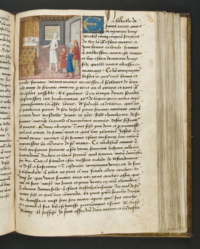 Page de Cent Nouvelles Nouvelles, c.1461-62 - French School