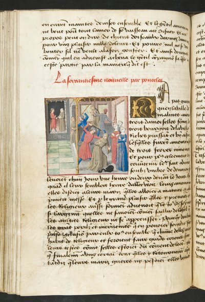 Page de Cent Nouvelles Nouvelles, c.1461-62 - French School