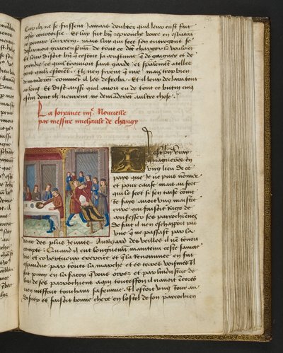 Page de Cent Nouvelles Nouvelles, c.1461-62 - French School