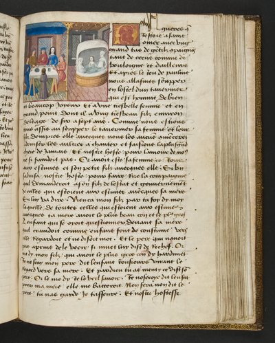 Page de Cent Nouvelles Nouvelles, c.1461-62 - French School