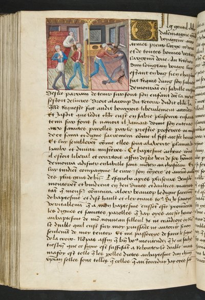 Page de Cent Nouvelles Nouvelles, c.1461-62 - French School
