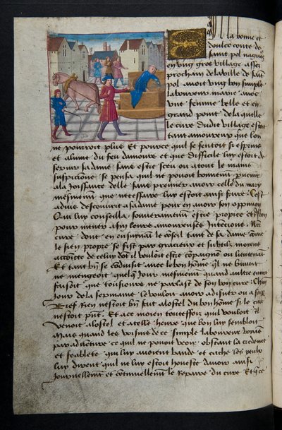 Page de Cent Nouvelles Nouvelles, c.1461-62 - French School