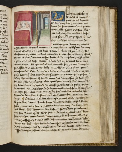 Page de Cent Nouvelles Nouvelles, c.1461-62 - French School