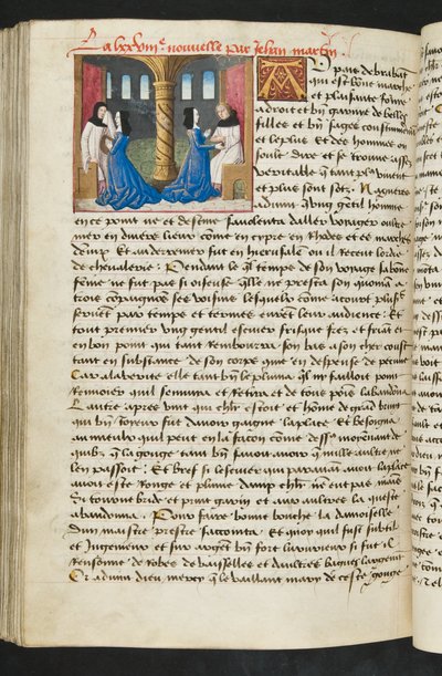 Page de Cent Nouvelles Nouvelles, c.1461-62 - French School