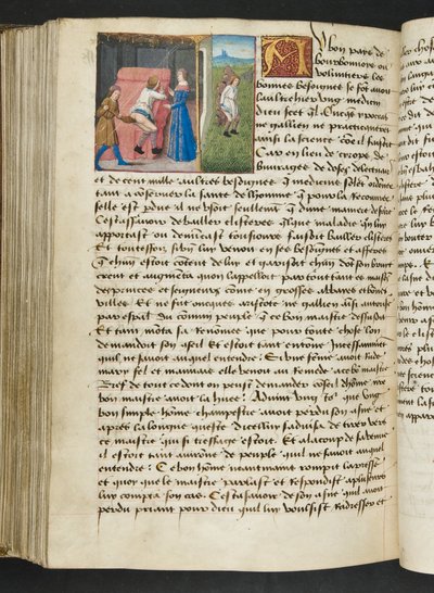 Page de Cent Nouvelles Nouvelles, c.1461-62 - French School
