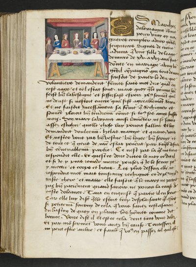 Page de Cent Nouvelles Nouvelles, c.1461-62 - French School