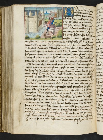 Page de Cent Nouvelles Nouvelles, c.1461-62 - French School