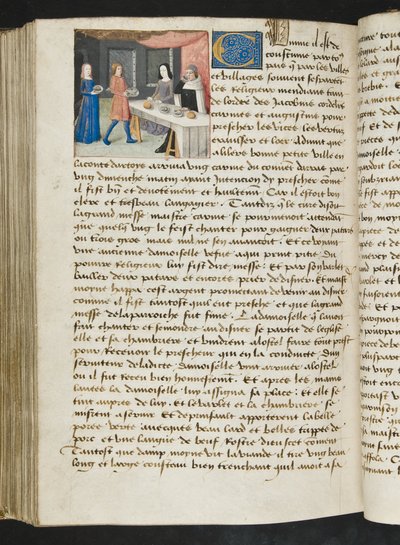 Page de Cent Nouvelles Nouvelles, c.1461-62 - French School