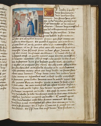Page de Cent Nouvelles Nouvelles, c.1461-62 - French School