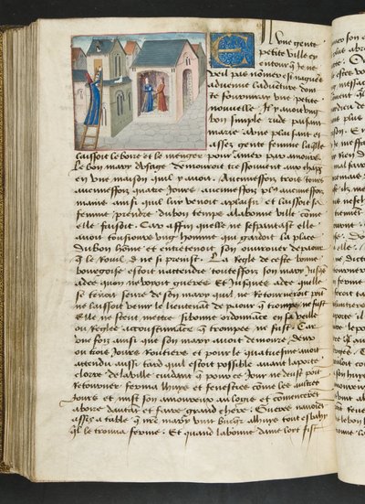 Page de Cent Nouvelles Nouvelles, c.1461-62 - French School