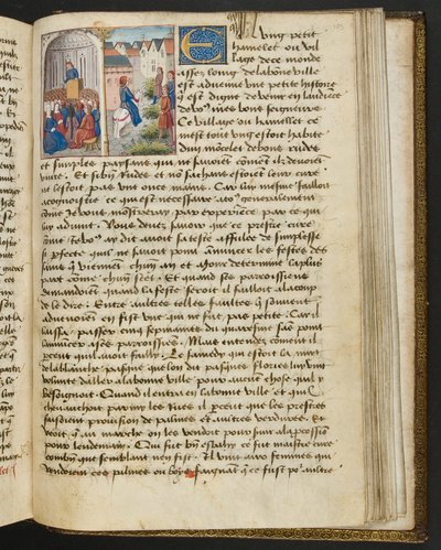 Page de Cent Nouvelles Nouvelles, c.1461-62 - French School