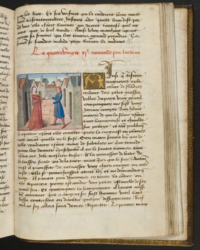 Page de Cent Nouvelles Nouvelles, c.1461-62 - French School
