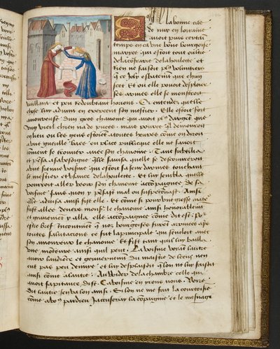 Page de Cent Nouvelles Nouvelles, c.1461-62 - French School