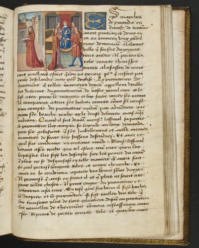 Page de Cent Nouvelles Nouvelles, c.1461-62 - French School