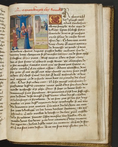 Page de Cent Nouvelles Nouvelles, c.1461-62 - French School