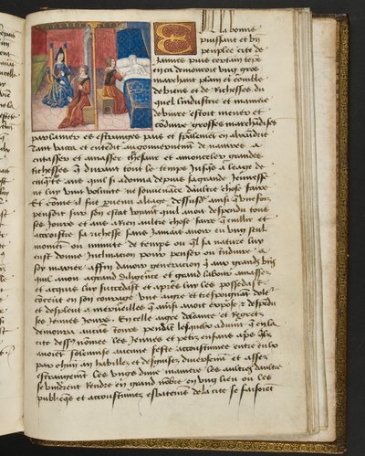 Page de Cent Nouvelles Nouvelles, c.1461-62 - French School
