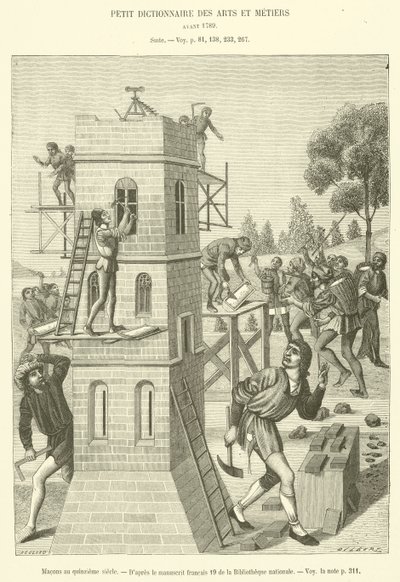 Maçons au quinzième siècle - French School
