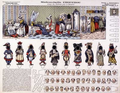 Mademoiselle Chouchou - Essayer des costumes pour le carnaval : transformations. 19ème siècle. - French School