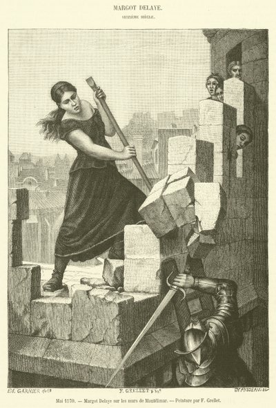 Mai 1570, Margot Delaye sur les murs de Montélimar - French School