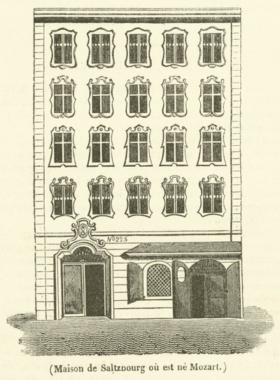 Maison de Salzbourg où est né Mozart - French School