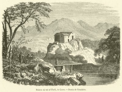 Maison où est né Paoli, en Corse - French School
