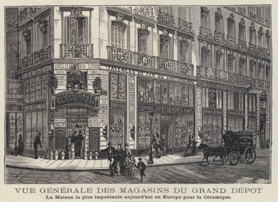 Maisons du Grand Dépôt, magasin de céramiques à Paris, France - French School