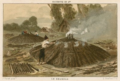 Fabrication de charbon de bois - French School
