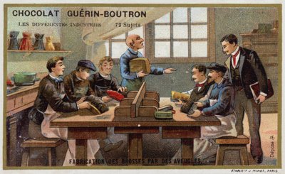 Fabrication de brosses par les aveugles - French School