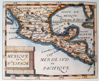 Carte du Mexique ou de la Nouvelle-Espagne, 1625 - French School