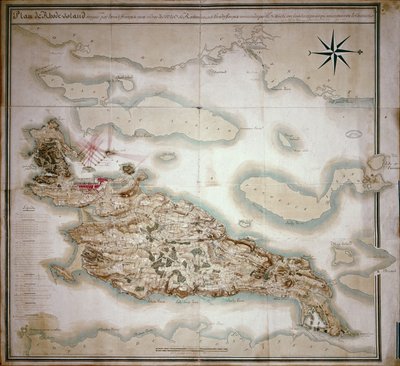 Carte de Rhode Island à l