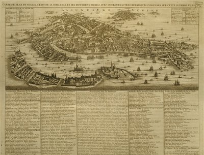 Carte de Venise, publiée par H. Chatelain à Amsterdam, 1728 - French School
