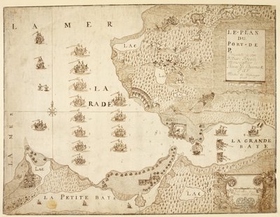Carte du port de Placentia, Canada - French School