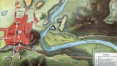 Carte du pays de Lourdes en 1858, année des visions de Bernadette Soubirous : elle montre l
