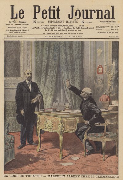 Marcelin Albert rencontrant le Premier ministre français Georges Clemenceau - French School