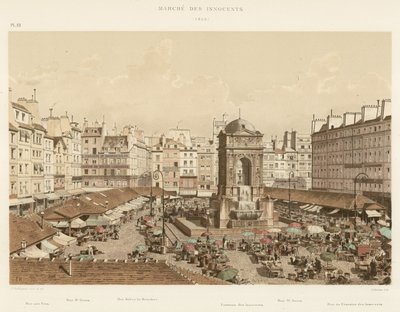 Marché des Innocents, 1855 - French School
