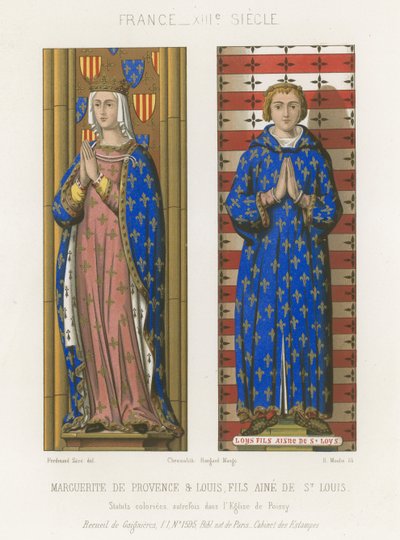 Marguerite de Provence et Louis, fils aîné de Saint Louis - French School