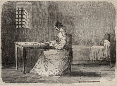 Marie Fortunée Capelle, Marie Lafarge (Madame) (1816-1852) criminelle française dans sa prison - French School