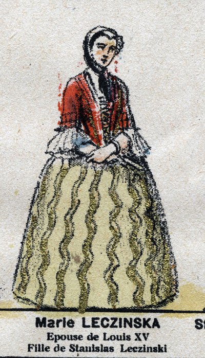 Marie Leszczynska (1703-1768), reine de France, épouse de Louis XV. Dans « Galerie des rois et reines de France et personnages illustres de 1643 à 1895 » image d