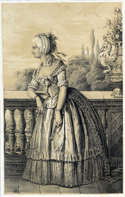 Marie Thérèse de Savoie Carignan (1749-1792), princesse de Lamballe - dans "Galerie historique de la Révolution Française" par Albert Maurin, éd. Paris 1843 - French School