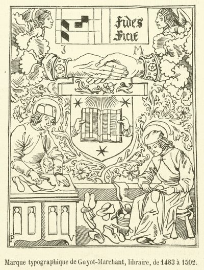 Marque typographique de Guyot-Marchant, libraire, de 1483 à 1502 - French School