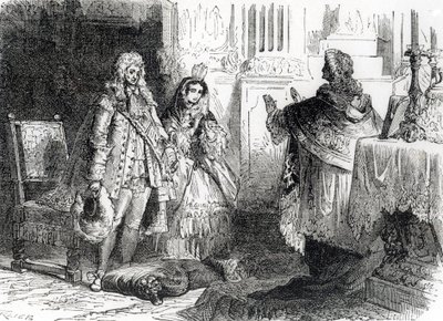 Mariage de Louis XIV et Madame de Maintenon - French School