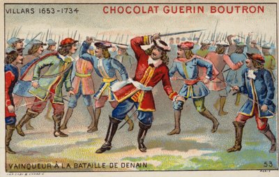 Le maréchal Villars remportant la bataille de Denain - French School